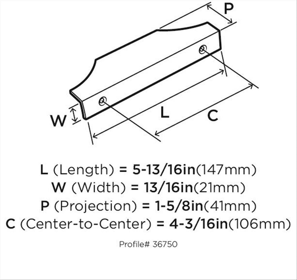 Amerock Extent Edge Pulls in Chrome