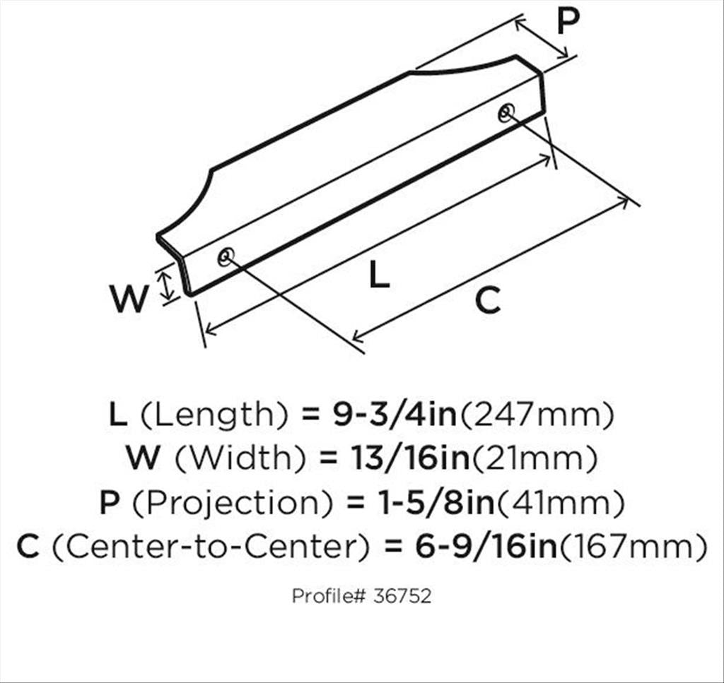 Amerock Extent Edge Pulls in Satin Nickel