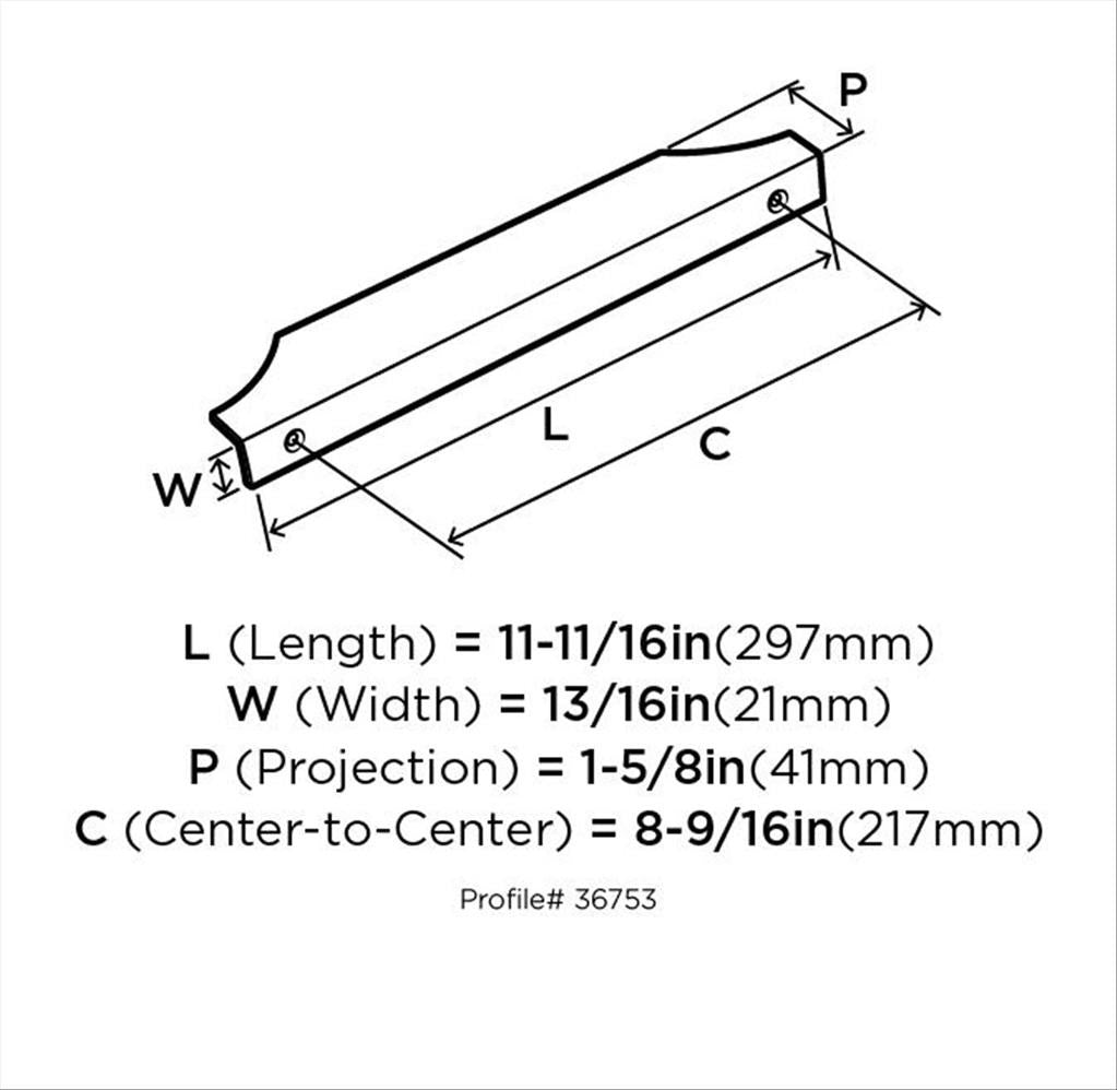 Amerock Extent Edge Pulls in Satin Nickel