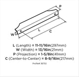 Amerock Extent Edge Pulls in Satin Nickel