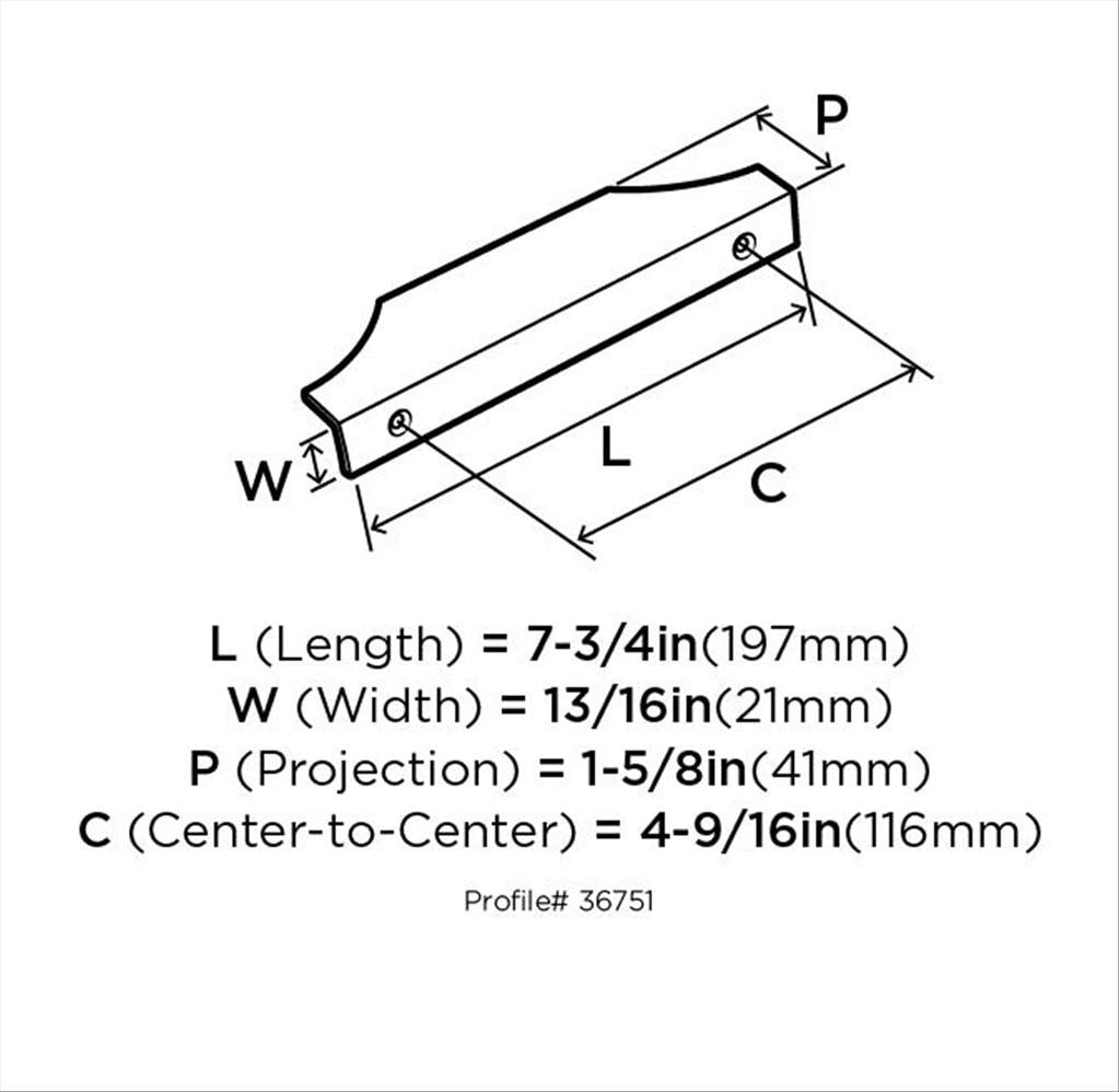 Amerock Extent Edge Pulls in Polished Nickel