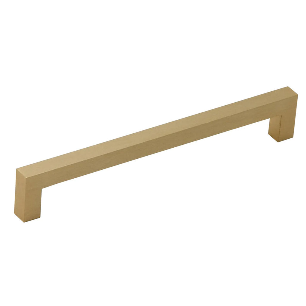 AMERFIT Square Handle Cabinet Pulls in Satin Brass (+5 Sizes)