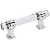 AMEROCK Glacio Glass Handle Cabinet Pull in Clear and Chrome (+5 Sizes)