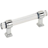 AMEROCK Glacio Glass Handle Cabinet Pull in Clear and Chrome (+5 Sizes)