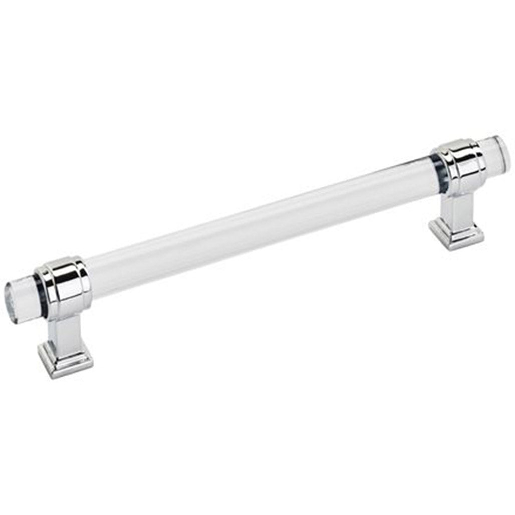 AMEROCK Glacio Glass Handle Cabinet Pull in Clear and Chrome (+5 Sizes)
