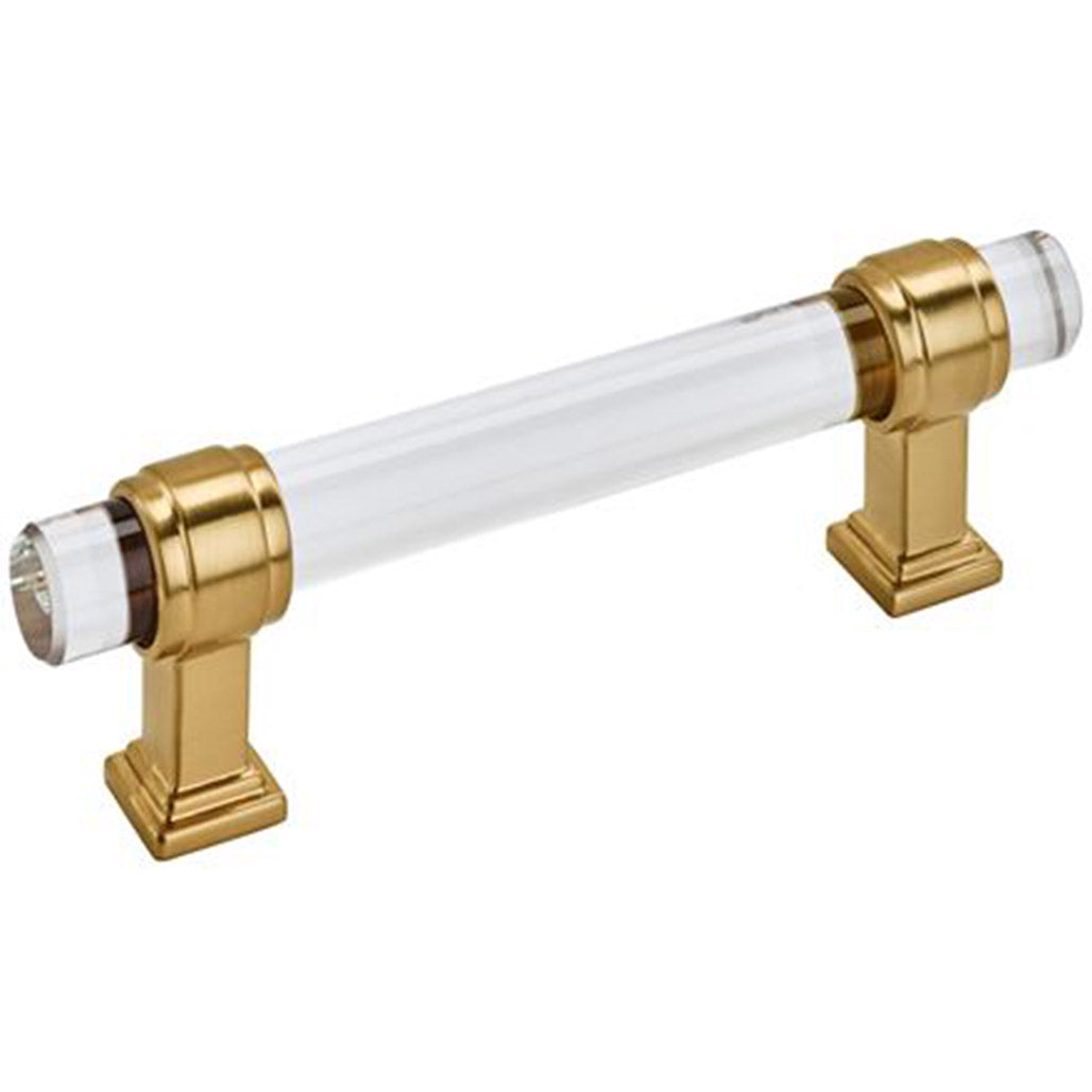 AMEROCK Glacio Glass Handle Cabinet Pull in Clear and Champagne Bronze (+5 Sizes)