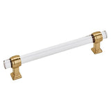 AMEROCK Glacio Glass Handle Cabinet Pull in Clear and Champagne Bronze (+5 Sizes)