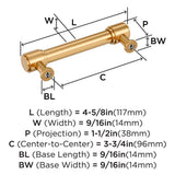AMEROCK Faircrest Wrapped Bar Handle Pulls in Champagne Bronze (+8 Sizes)