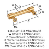 AMEROCK Faircrest Wrapped Bar Handle Pulls in Champagne Bronze (+8 Sizes)