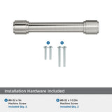 AMEROCK Faircrest Wrapped Bar Handle Pulls in Satin Nickel (+8 Sizes)