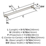 AMEROCK Faircrest Wrapped Bar Handle Pulls in Satin Nickel (+8 Sizes)