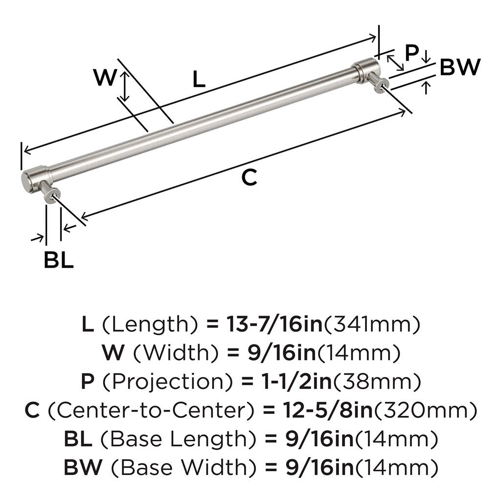 AMEROCK Faircrest Wrapped Bar Handle Pulls in Satin Nickel (+8 Sizes)
