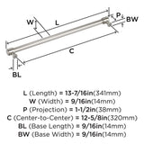 AMEROCK Faircrest Wrapped Bar Handle Pulls in Satin Nickel (+8 Sizes)