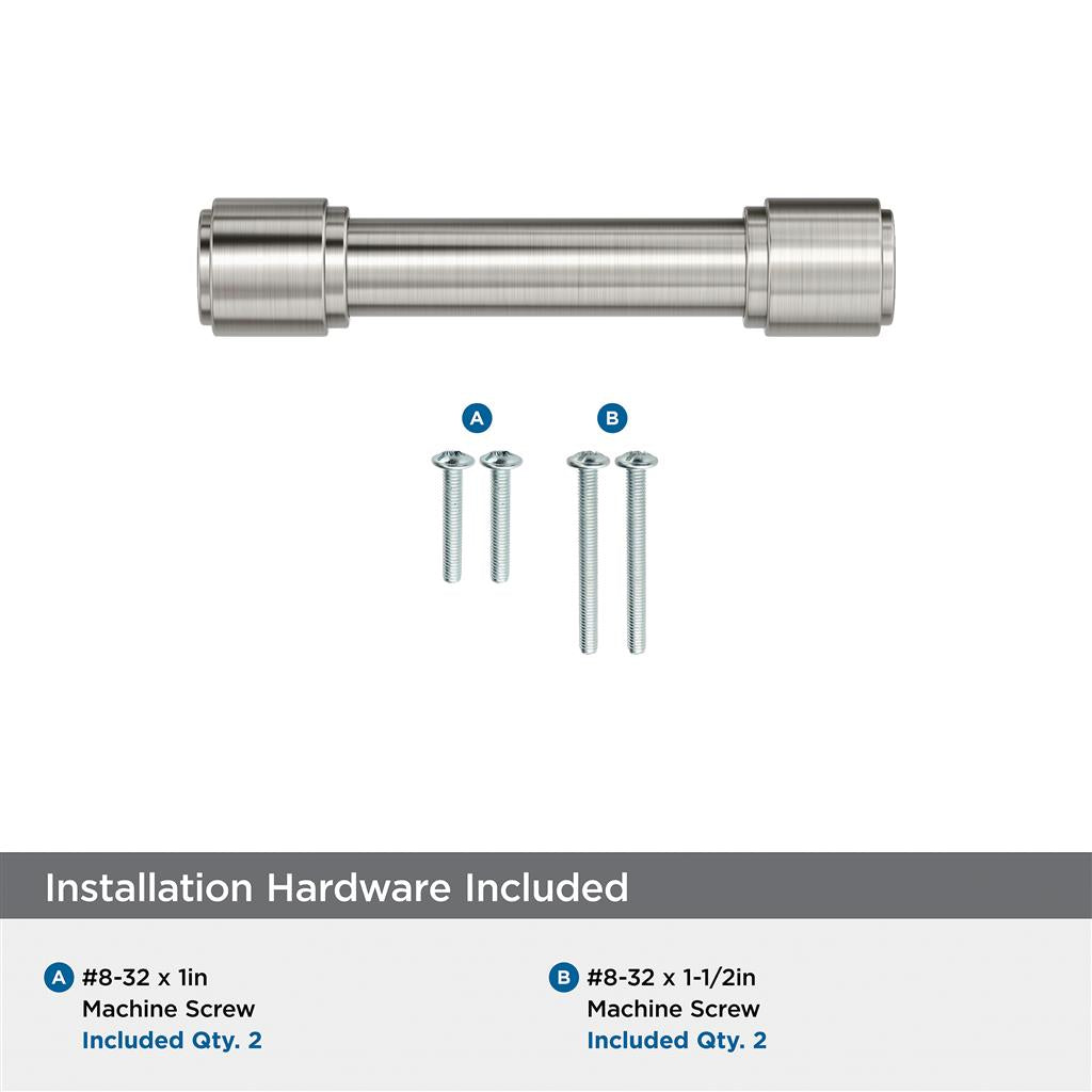 AMEROCK Faircrest Wrapped Bar Handle Pulls in Satin Nickel (+8 Sizes)