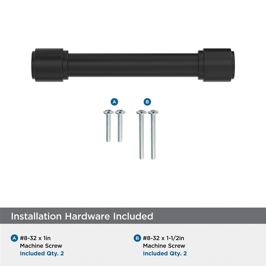 AMEROCK Faircrest Wrapped Bar Handle Pulls in Matte Black (+8 Sizes)