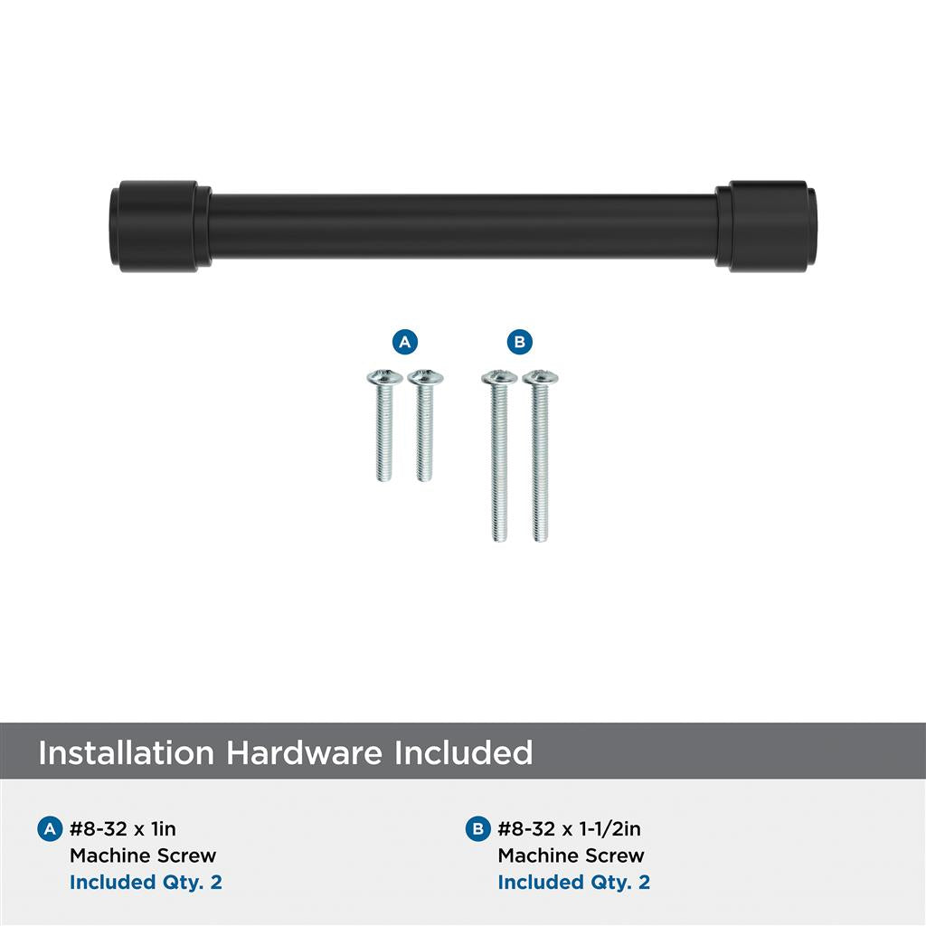 AMEROCK Faircrest Wrapped Bar Handle Pulls in Matte Black (+8 Sizes)