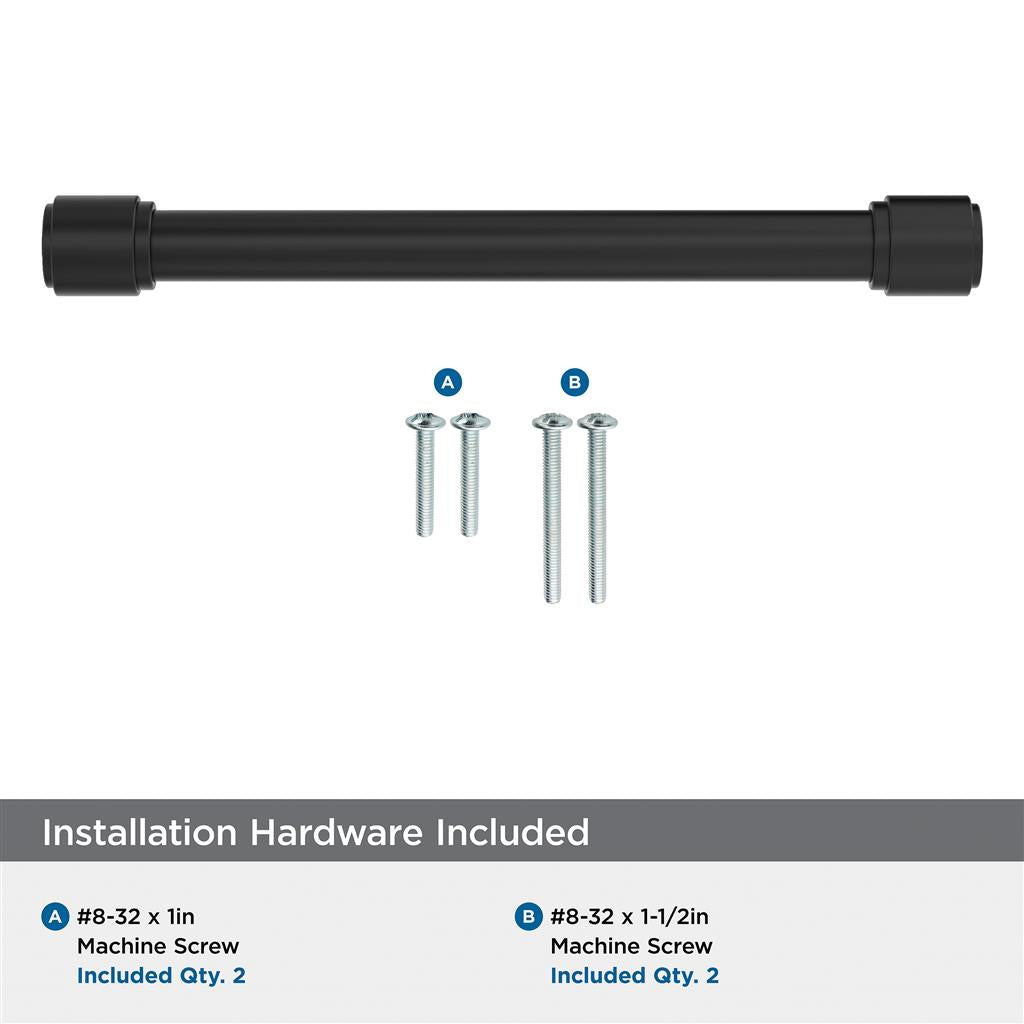 AMEROCK Faircrest Wrapped Bar Handle Pulls in Matte Black (+8 Sizes)