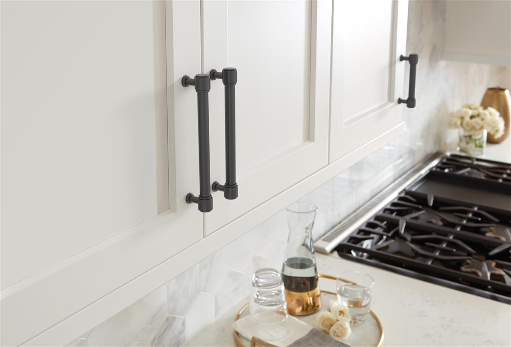AMEROCK Faircrest Wrapped Bar Handle Pulls in Matte Black (+8 Sizes)