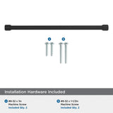 AMEROCK Faircrest Wrapped Bar Handle Pulls in Matte Black (+8 Sizes)