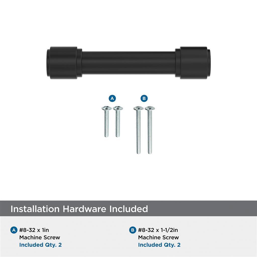 AMEROCK Faircrest Wrapped Bar Handle Pulls in Matte Black (+8 Sizes)