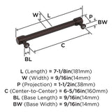 AMEROCK Faircrest Wrapped Bar Handle Pulls in Oil Rubbed Bronze (+8 Sizes)