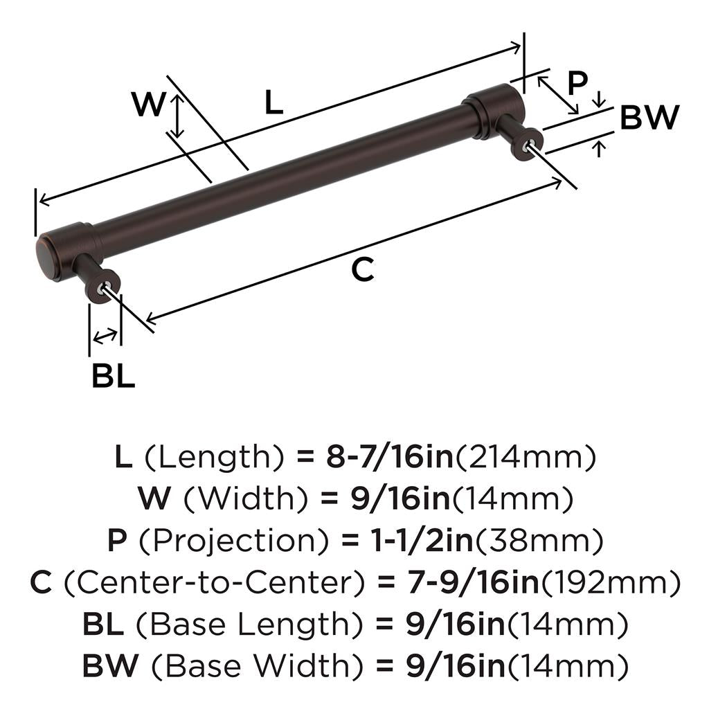 AMEROCK Faircrest Wrapped Bar Handle Pulls in Oil Rubbed Bronze (+8 Sizes)