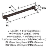 AMEROCK Faircrest Wrapped Bar Handle Pulls in Oil Rubbed Bronze (+8 Sizes)