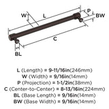 AMEROCK Faircrest Wrapped Bar Handle Pulls in Oil Rubbed Bronze (+8 Sizes)