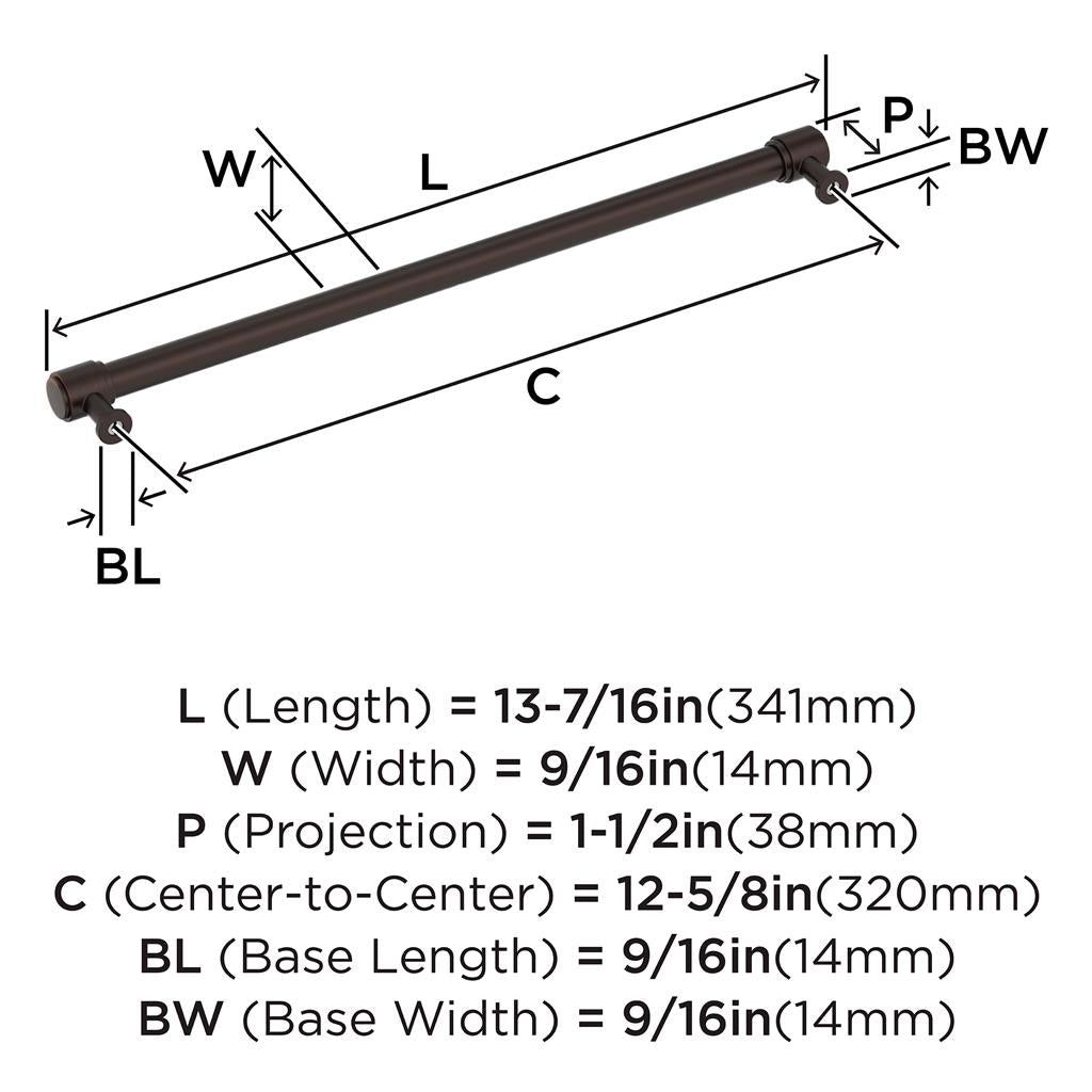 AMEROCK Faircrest Wrapped Bar Handle Pulls in Oil Rubbed Bronze (+8 Sizes)
