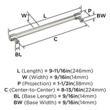 AMEROCK Faircrest Wrapped Bar Handle Pulls in Polished Nickel (+8 Sizes)