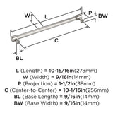 AMEROCK Faircrest Wrapped Bar Handle Pulls in Polished Nickel (+8 Sizes)