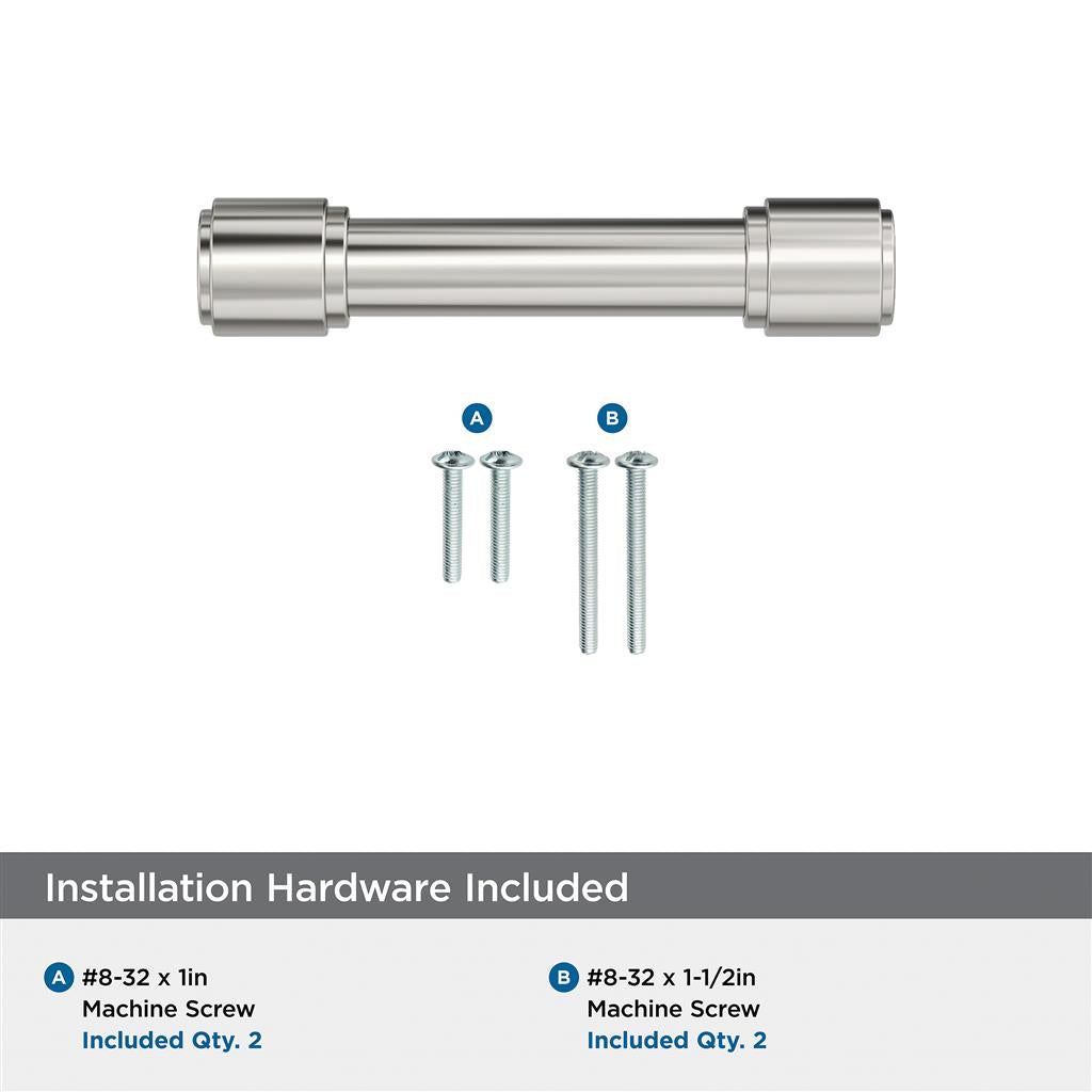 AMEROCK Faircrest Wrapped Bar Handle Pulls in Polished Nickel (+8 Sizes)