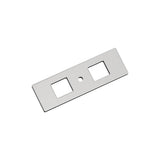 AMEROCK Medora 3-11/16" Rectangle Cabinet Knob Backplate in Polished Chrome
