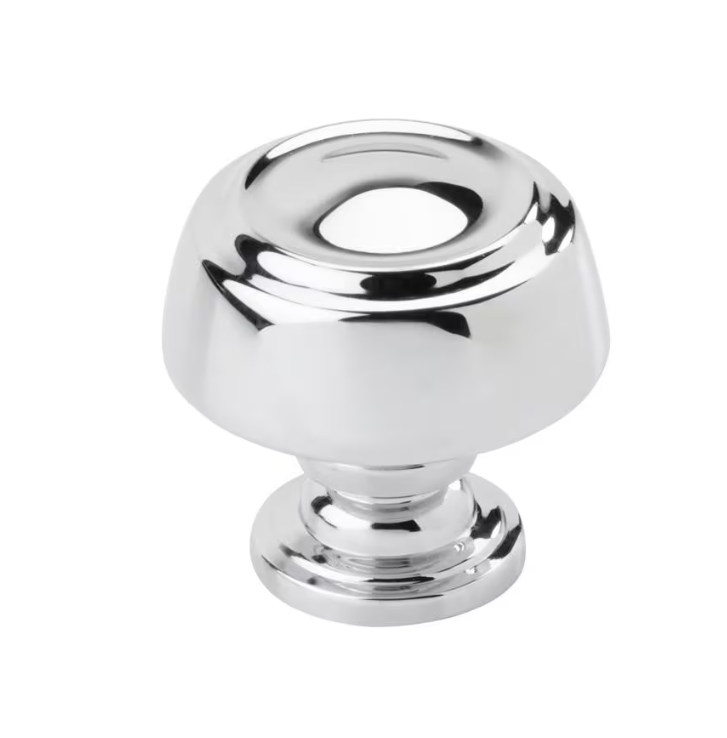 AMEROCK Kane Round Cabinet Knob in Polished Chrome (+2 Sizes)