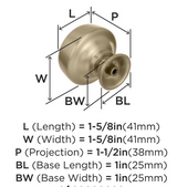 AMEROCK Kane Round Cabinet Knob in Golden Champagne (+2 Sizes)
