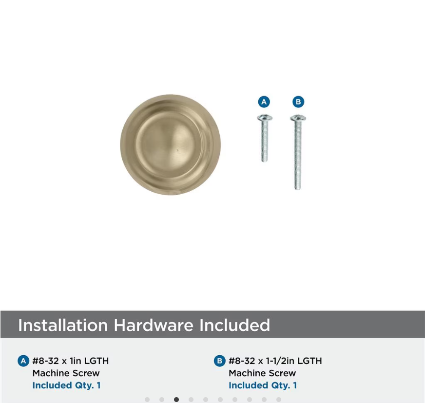 AMEROCK Kane Round Cabinet Knob in Golden Champagne (+2 Sizes)