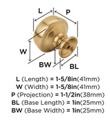 AMEROCK Kane Round Cabinet Knob in Champagne Bronze (+2 Sizes)
