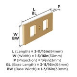 AMEROCK Medora 3-11/16" Rectangle Cabinet Knob Backplate in Champagne Bronze