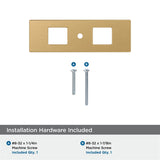 AMEROCK Medora 3-11/16" Rectangle Cabinet Knob Backplate in Champagne Bronze