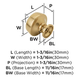AMEROCK Kane Round Cabinet Knob in Champagne Bronze (+2 Sizes)