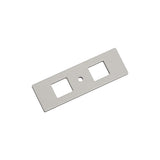 AMEROCK Medora 3-11/16" Rectangle Cabinet Knob Backplate in Satin Nickel