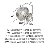 AMEROCK Kane Round Cabinet Knob in Polished Nickel (+2 Sizes)
