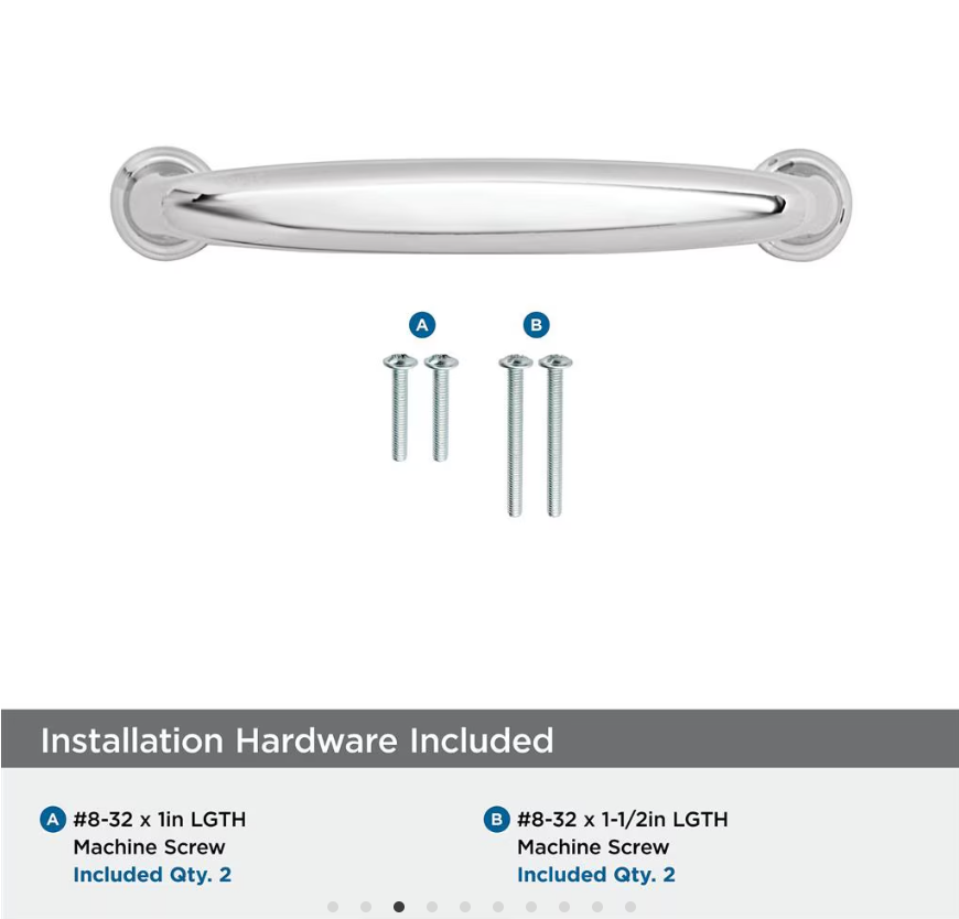 AMEROCK Kane Handle Pulls in Polished Chrome (+8 Sizes)