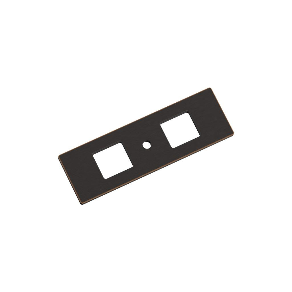 AMEROCK Medora 3-11/16" Rectangle Cabinet Knob Backplate in Oil Rubbed Bronze