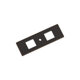 AMEROCK Medora 3-11/16" Rectangle Cabinet Knob Backplate in Oil Rubbed Bronze