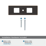 AMEROCK Medora 3-11/16" Rectangle Cabinet Knob Backplate in Oil Rubbed Bronze
