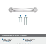 AMEROCK Kane Handle Pulls in Polished Chrome (+8 Sizes)