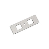 AMEROCK Medora 3-11/16" Rectangle Cabinet Knob Backplate in Polished Nickel