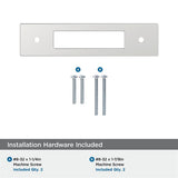 AMEROCK Medora Rectangle Cabinet Handle Backplate in Polished Chrome (+8 Sizes)