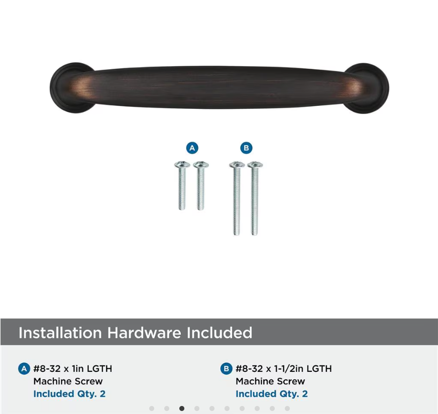 AMEROCK Kane Handle Pulls in Oil Rubbed Bronze (+8 Sizes)